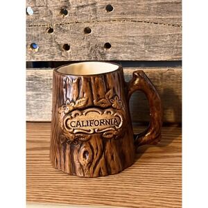 California 3D Coffee Mug Tea Cup Vintage Ceramic Wooden Rustic Ceramic